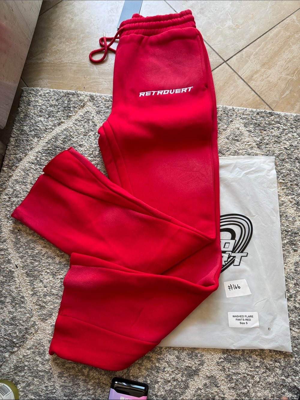 Retrovert flare Red Jogger Sweatpants